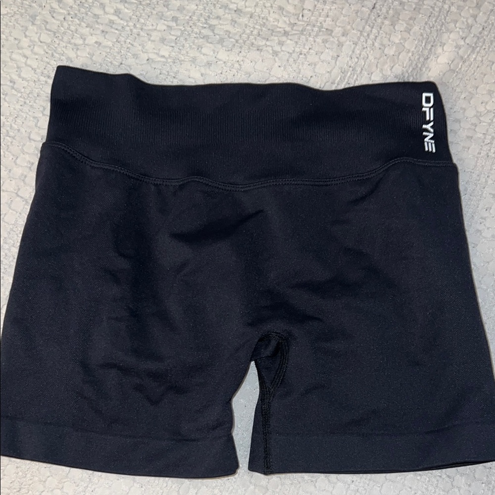 Black Bike Shorts with Wide Waistband and Stretch Fabric